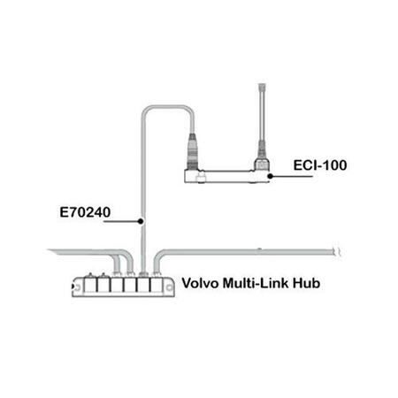 CONFER PLASTICS Raymarine Volvo Engine Evc Link Cable 1 Meter E70240